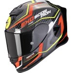 Casque scorpion exo - r1 evo air coup noir rouge jaune fluo