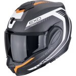 Casque scorpion exo tech evo carbon cosy noir mat orange