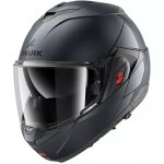 Casque shark oxo blank gun metal brillant