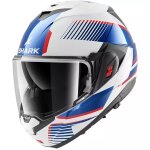 Casque shark oxo sikter blanc bleu rouge brillant