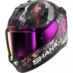 Casque shark skwal i3 hellcat mat noir chrome violet Casque shark skwal i3 hellcat mat noir chrome violet