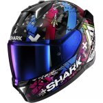 Casque shark skwal i3 hellcat noir chrome bleu Casque shark skwal i3 hellcat noir chrome bleu