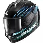 Casque shark skwal i3 light - blur noir bleu vert