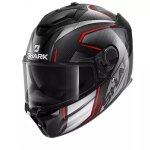 Casque shark spartan gt carbon kromium dur carbone gris rouge