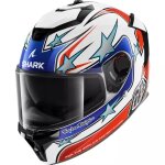 Casque shark x tld spartan gt pro flagstaff blanc rouge bleu