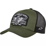 Casquette alpinestars heritage patch trucker vert militaire noir
