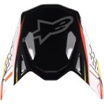 Casquette cross alpinestars supertech s - m10 alloy noir orange fluo rouge m&g