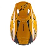 Casquette alpinestars supertech s - m10 dyno noir orange brillant Casquette alpinestars supertech s - m10 dyno noir orange brillant