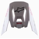 Casquette cross alpinestars s - m5 bond blanc rouge brillant Casquette cross alpinestars s - m5 bond blanc rouge brillant