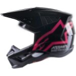 Casquette alpinestars s - m5 compass noir brillant rose Casquette alpinestars s - m5 compass noir brillant rose