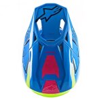 Casquette alpinestars supertech s - m8 radium bleu aqua brillant Casquette alpinestars supertech s - m8 radium bleu aqua brillant