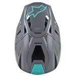 Casquette alpinestars supertech s - m8 radium gris turquoise mat Casquette alpinestars supertech s - m8 radium gris turquoise mat