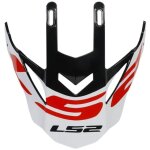 Casquette de casque ls2 mx437 evo strike noir blanc rouge Casquette de casque ls2 mx437 evo strike noir blanc rouge