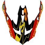 Casquette de casque ls2 mx700 arched noir jaune rouge Casquette de casque ls2 mx700 arched noir jaune rouge