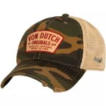 Casquette helstons x von dutch mac10 camo beige