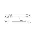 Cl mixte  cliquet rversible beta 14mm