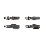 Clignotants chaft led poker noir transparent