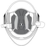 Coiffe agv orbyt gris noir