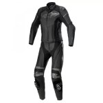 Combinaison cuir 2 pices femme alpinestars stella gp plus noir mtallique gris