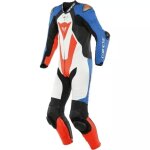 Combinaison dainese laguna seca 5 perf noir blanc bleu clair