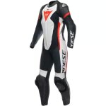 Combinaison femme 1 pice dainese grobnik noir blanc rouge fluo