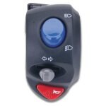 Commodo domino electrique gauche noir universel alu