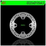 Disque de frein avant gauche ng 451 rond fixe honda