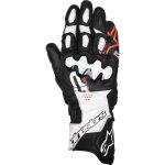 Gants alpinestars gp plus r v3 leather noir blanc rouge fluo