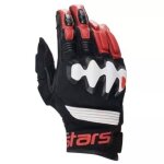 Gants alpinestars halo leather noir blanc rouge Gants alpinestars halo leather noir blanc rouge