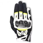 Gants alpinestars smx - 2 air carbon v2 noir blanc jaune fluo