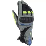 Gants bering bakundu noir gris bleu fluo