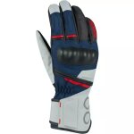 Gants bering siberia gris bleu rouge