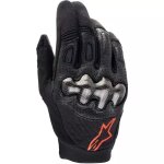 Gants cross alpinestars megawatt v2 noir rouge fluo