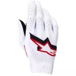 Gants cross alpinestars supertech mx blanc noir rouge