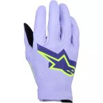 Gants cross alpinestars supertech mx violet lavande jaune fluo
