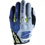 Gants cross five e2 gris jaune fluo bleu marine