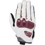 Gants femme alpinestars chrome blanc bordeaux Gants femme alpinestars chrome blanc bordeaux