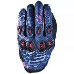 Gants femme five lady stunt evo 2 bleu fleurs roses