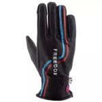 Gants femme helstons freedom noir bleu rouge Gants femme helstons freedom noir bleu rouge