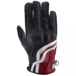 Gants femme helstons virage noir bordeaux blanc Gants femme helstons virage noir bordeaux blanc