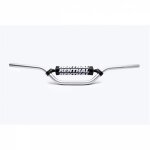 Guidon diam 22, 2mm avec barre renthal classic mini mx 100cc argent / mousse noire