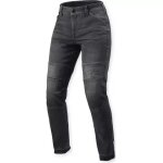 Jean femme rev'it moto 2 slim l30 noir fonc stone