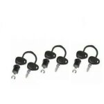 Kit 3 barillets serrures kappa noir pour valise et top case
