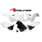 Kit plastique racetech revolution + réservoir blanc noir yamaha yz125 250 Kit plastique racetech revolution + réservoir blanc noir yamaha yz125 250