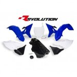 Kit plastique racetech revolution + réservoir couleur origine bleu blanc noir yamaha yz125 250 Kit plastique racetech revolution + réservoir couleur origine bleu blanc noir yamaha yz125 250