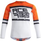 Maillot cross acerbis helios vented blanc orange