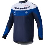 Maillot cross alpinestars pro - dura navy bleu brillant blanc