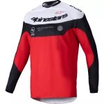Maillot cross alpinestars pro - dura noir rouge brillant blanc