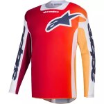 Maillot cross alpinestars racer portl rouge clair gris foncé gris Maillot cross alpinestars racer portl rouge clair gris foncé gris