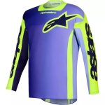 Maillot cross alpinestars racer portl violet jaune fluo Maillot cross alpinestars racer portl violet jaune fluo